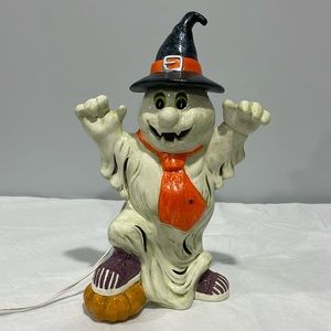 Vintage Holland Mold Halloween Ghost lamp handpainted ceramic